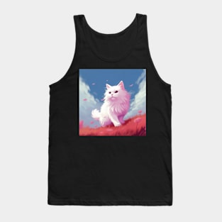 Snowy Purrfection: The Irresistible Appeal of White Cats Tank Top